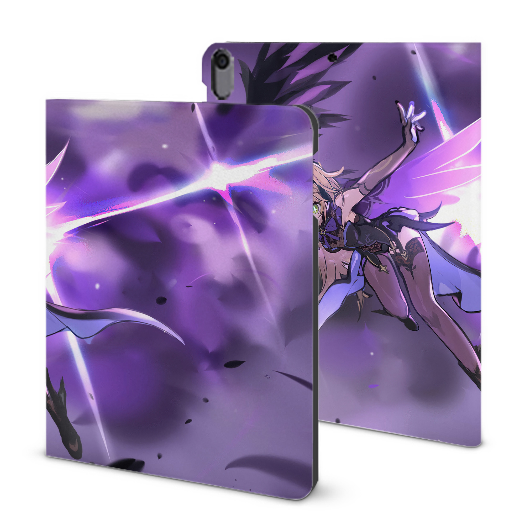 げんし神 genshin IPad ケース ブック型 PUレザー TPU 耐衝撃 軽量 薄型 ペン収納なし 全面保護 IPad 各モデル対応